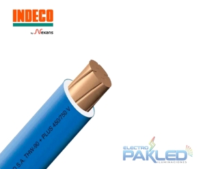 CABLE THW-90+PLUS 450/750V 14AWG AZUL INDECO