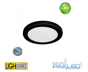 PANEL LED 9W (3 TONOS DE LUZ EN 1)  EMPOT/ADOS BORDE NEGRO LIGHTECH