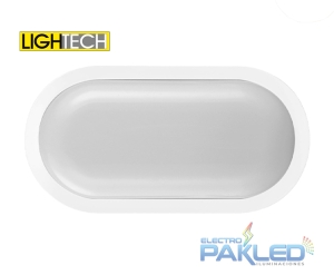 APLIQUE LED OVAL 20W 30/40/60K  85-265V 50-60HZ 1800LM IP65 BLANCO LIGHTECH
