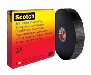 CINTA SCOTCH 23 AUTOFUNDENTE 3/4"X 9.15MTS NEGRO 3M