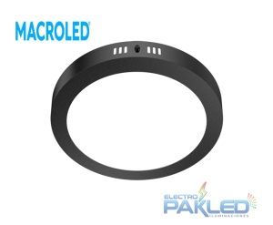 PANEL LED PLAFON NEGRO 18W 6000K AC85-265V 25,000HS CIRC/ADOS MACROLED