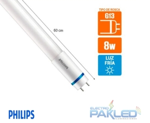 LAMPARA LED TUBULAR T8 8W 6500K 220-240V G13 600MM ECOFIT E MAINS PHILIPS