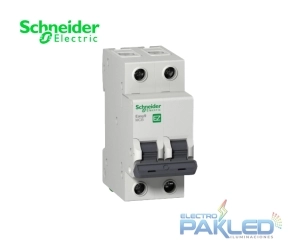 LLAVE TERMICA P/RIEL 2P 63A 230/400VAC 10/6KA EASY9 EZ9F56263 SCHNEIDER